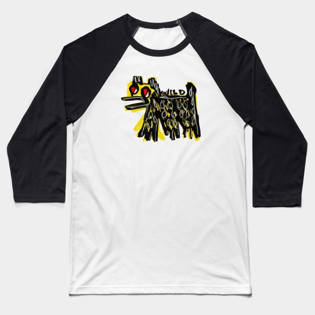 dog Baseball T-Shirt by Angel Rivas